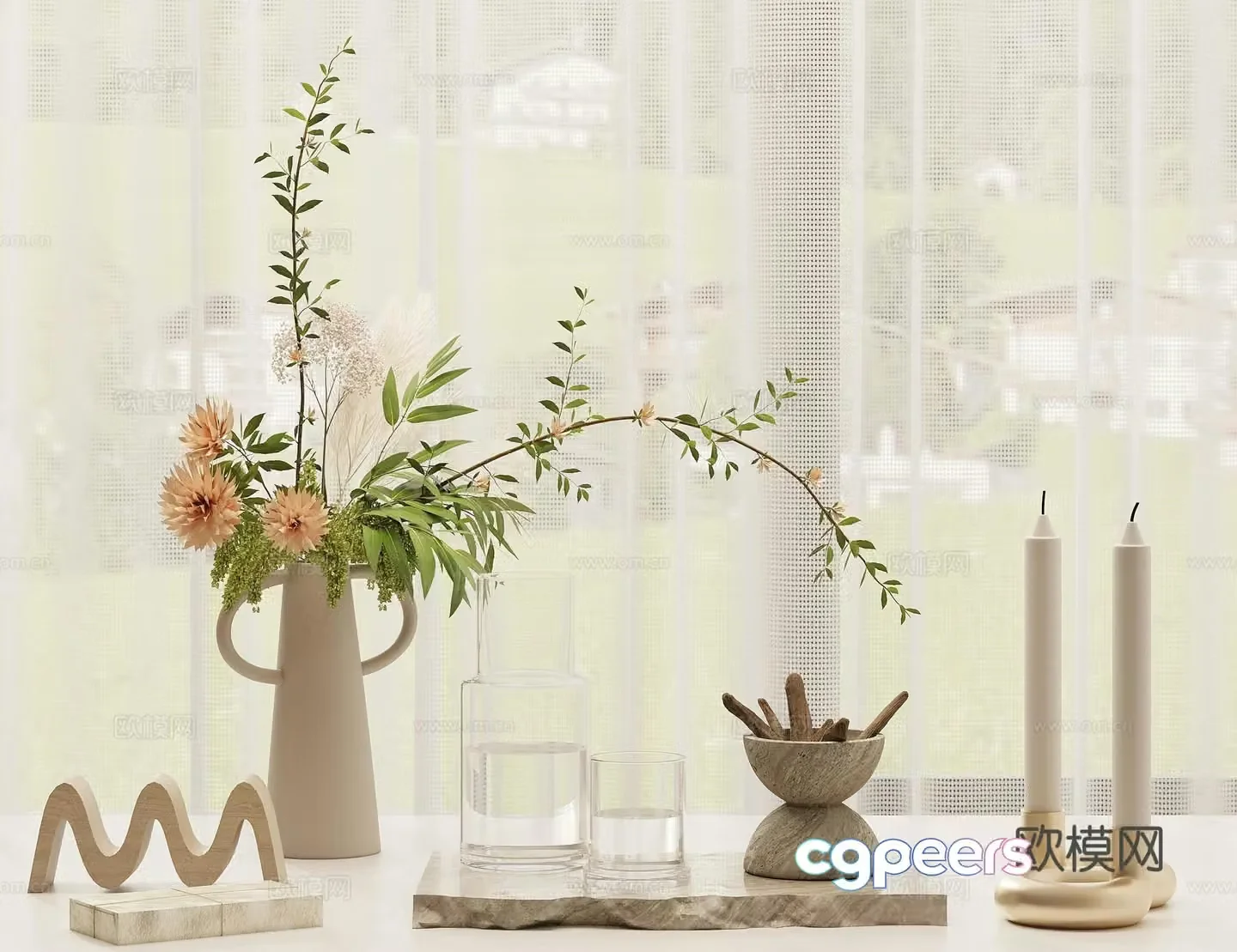 French jewelry ornaments vase candlestick 3d model