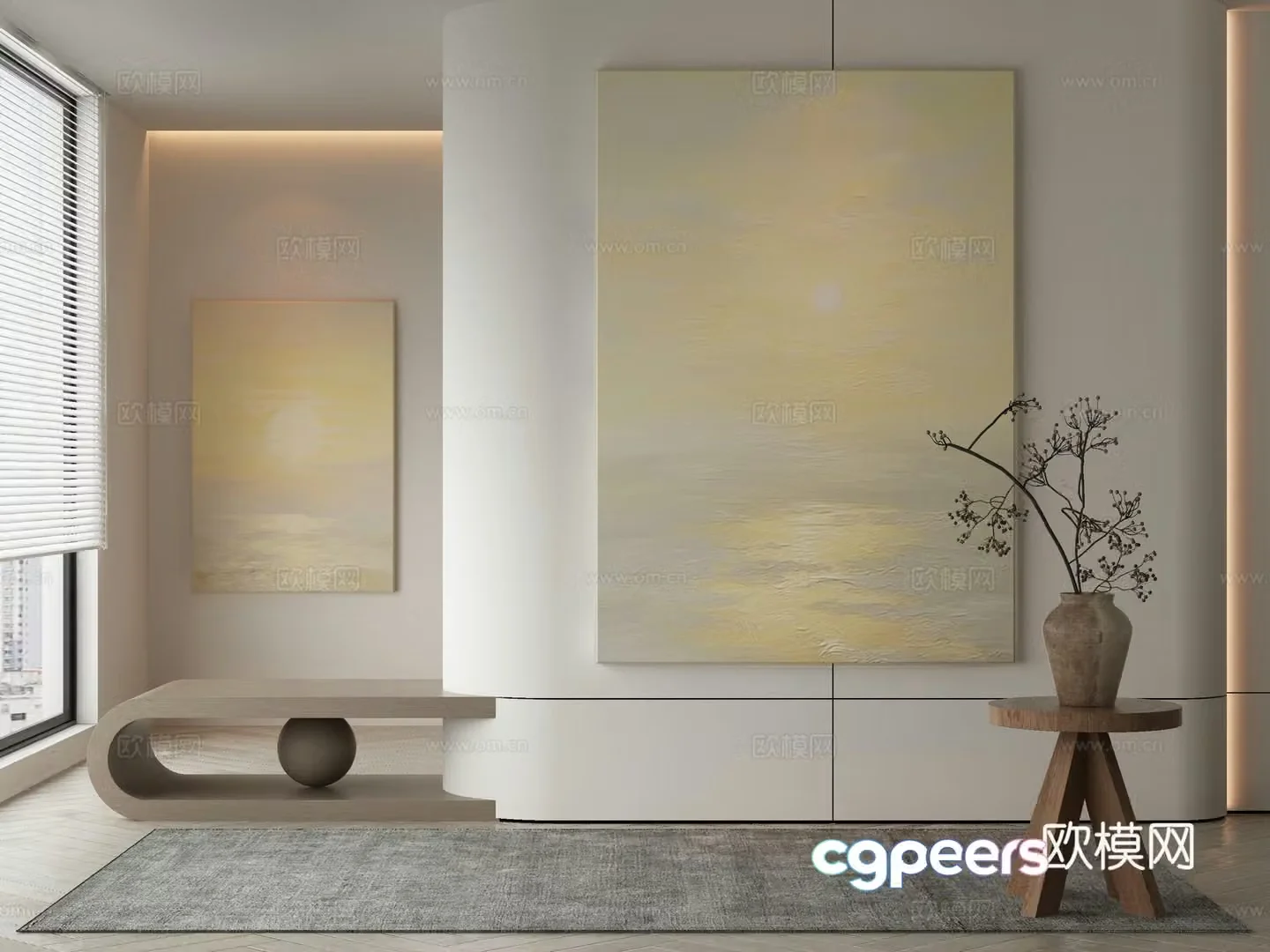 Wasabi hanging painting oil painting 3d model
