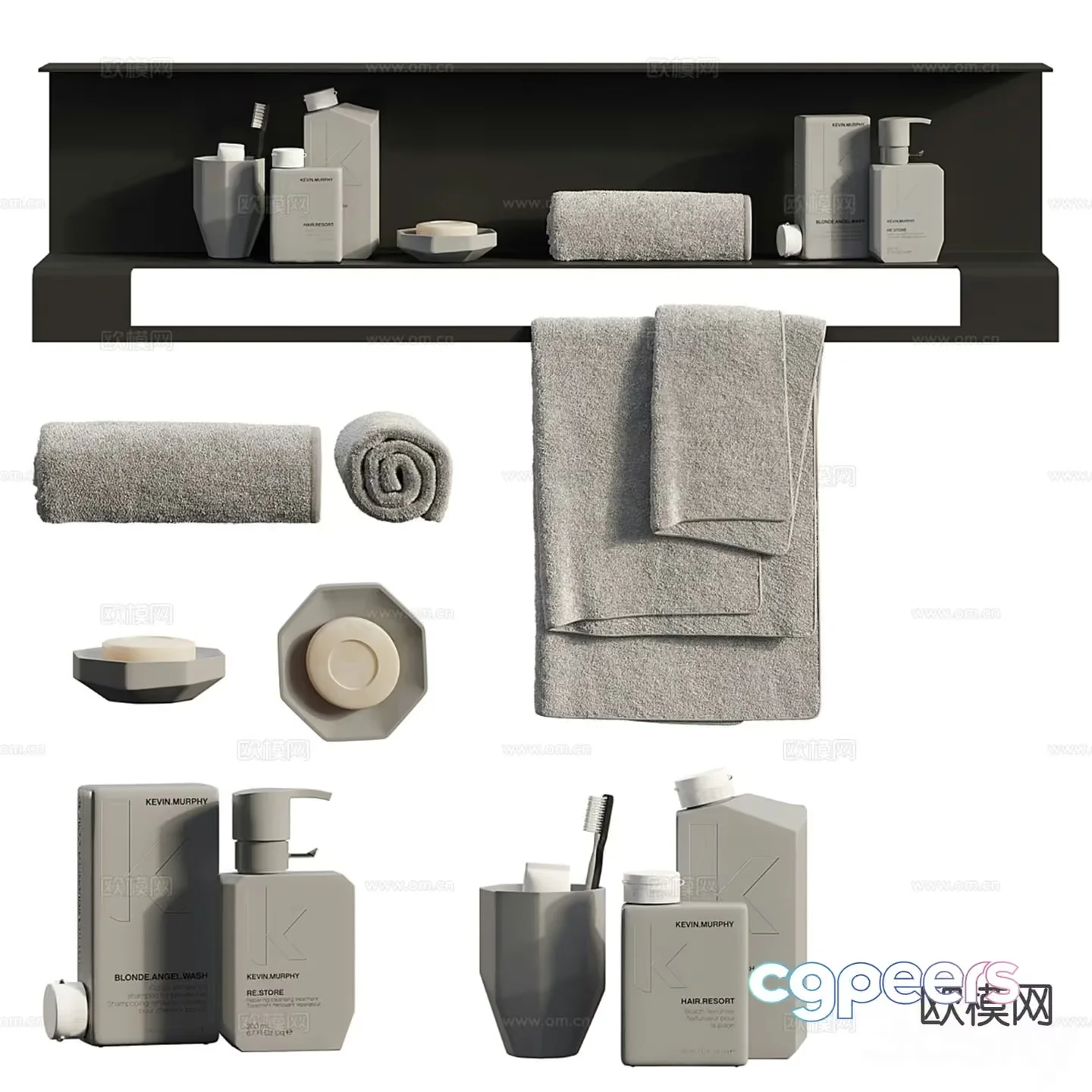 A Bathroom Set 3D Model – 11017 – CORONA Render