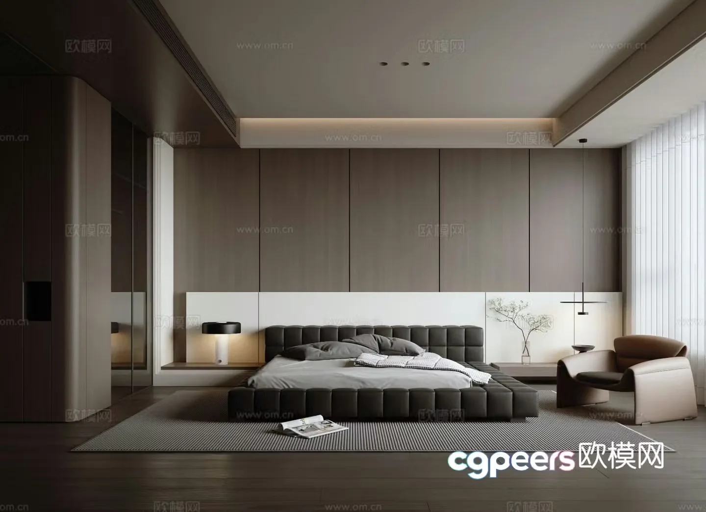 Italian bedroom master bedroom 3d model