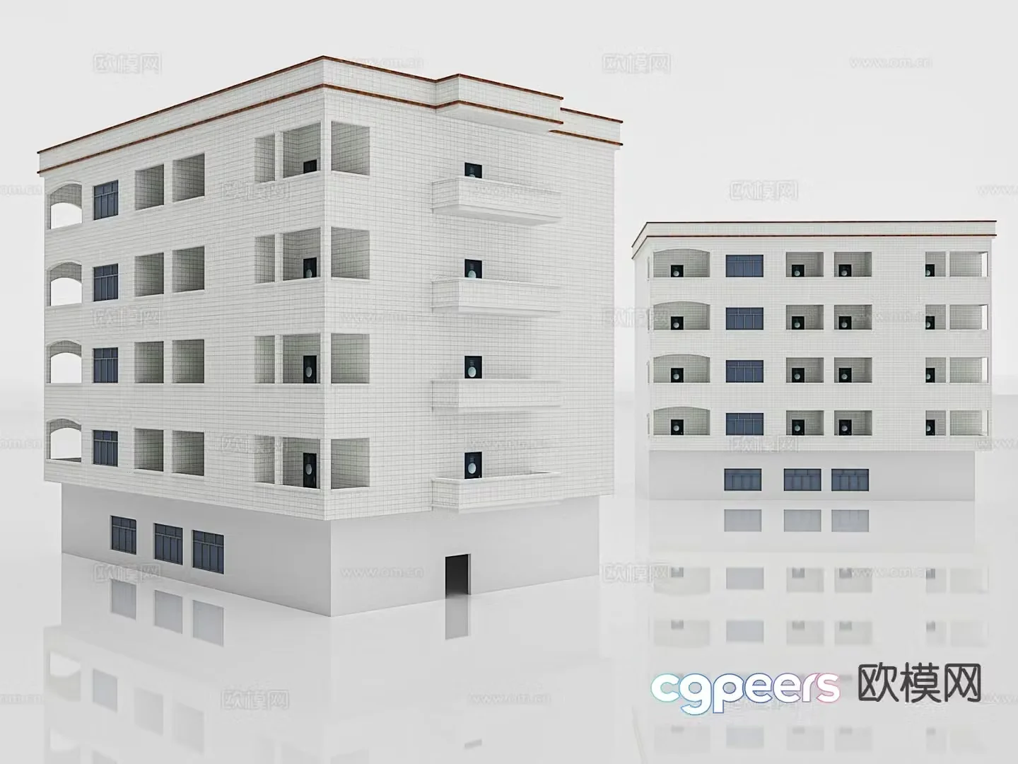 3D model of self-built house building appearance