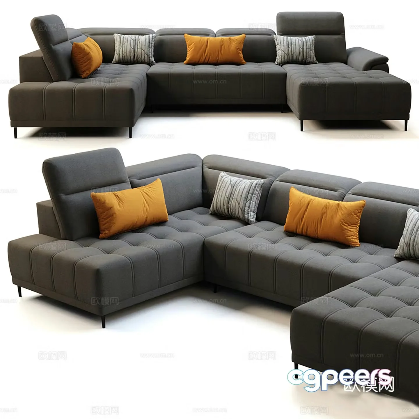 Wersal Calvaro multi-person sofa spliced â€‹â€‹sofa 3d model