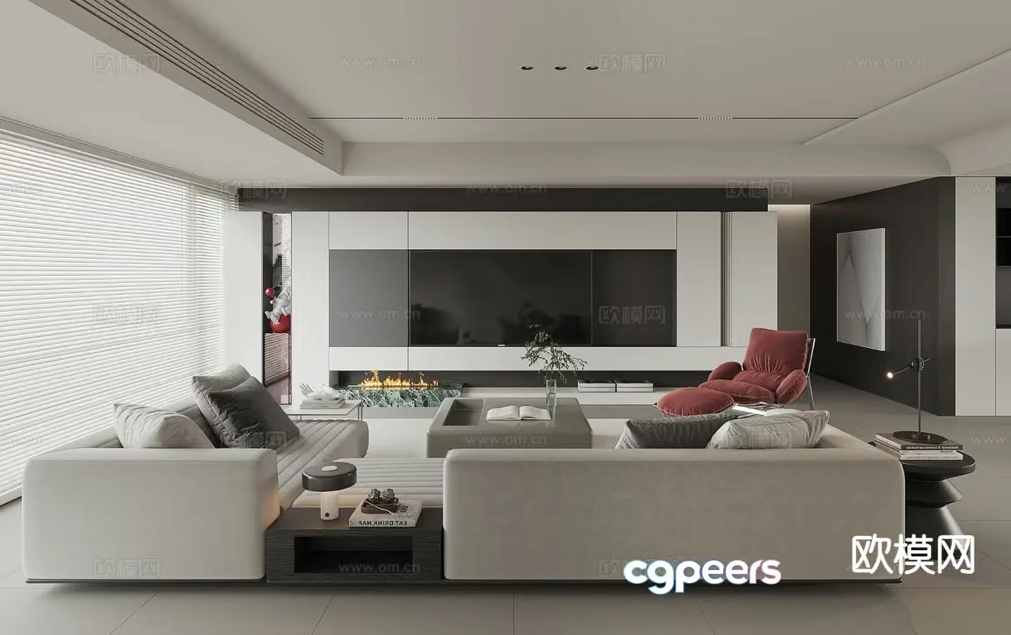 Modern living room 3d model