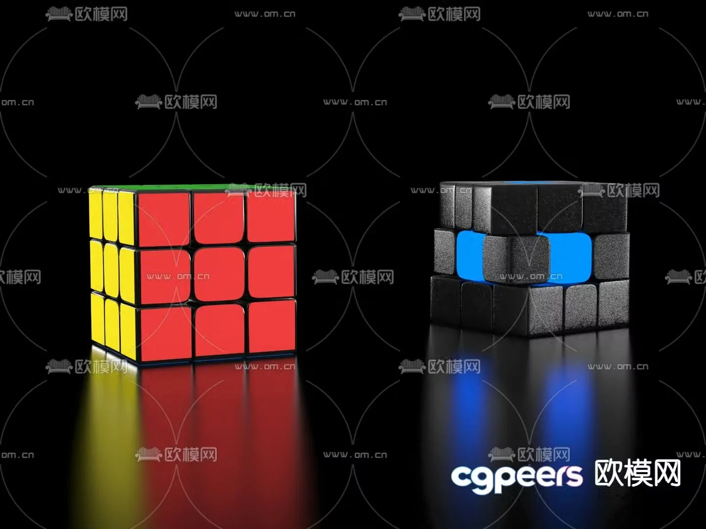 Rubik’s cube toy 3d model