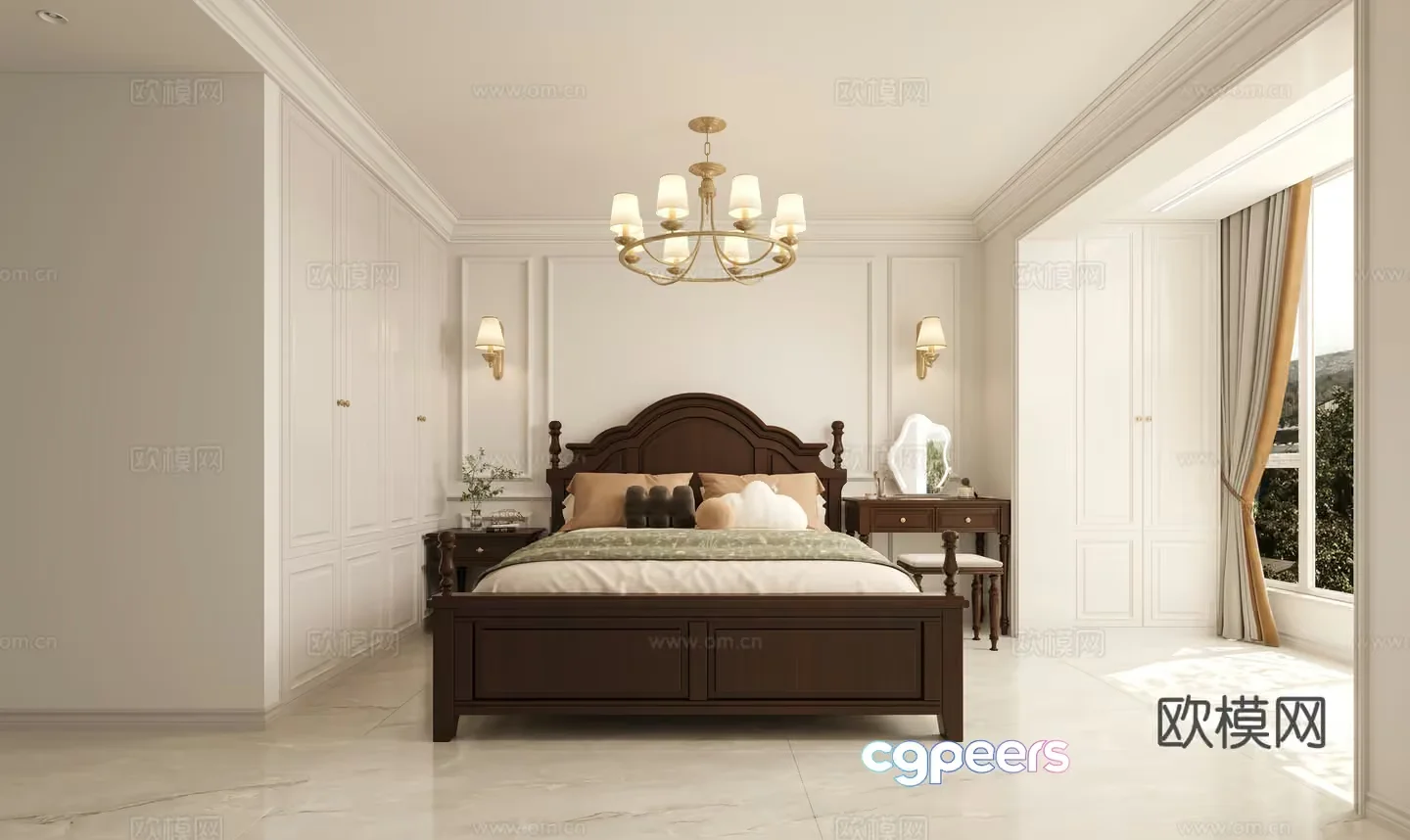Cozy Bedroom 3D Model – 11179 – VRAY Render