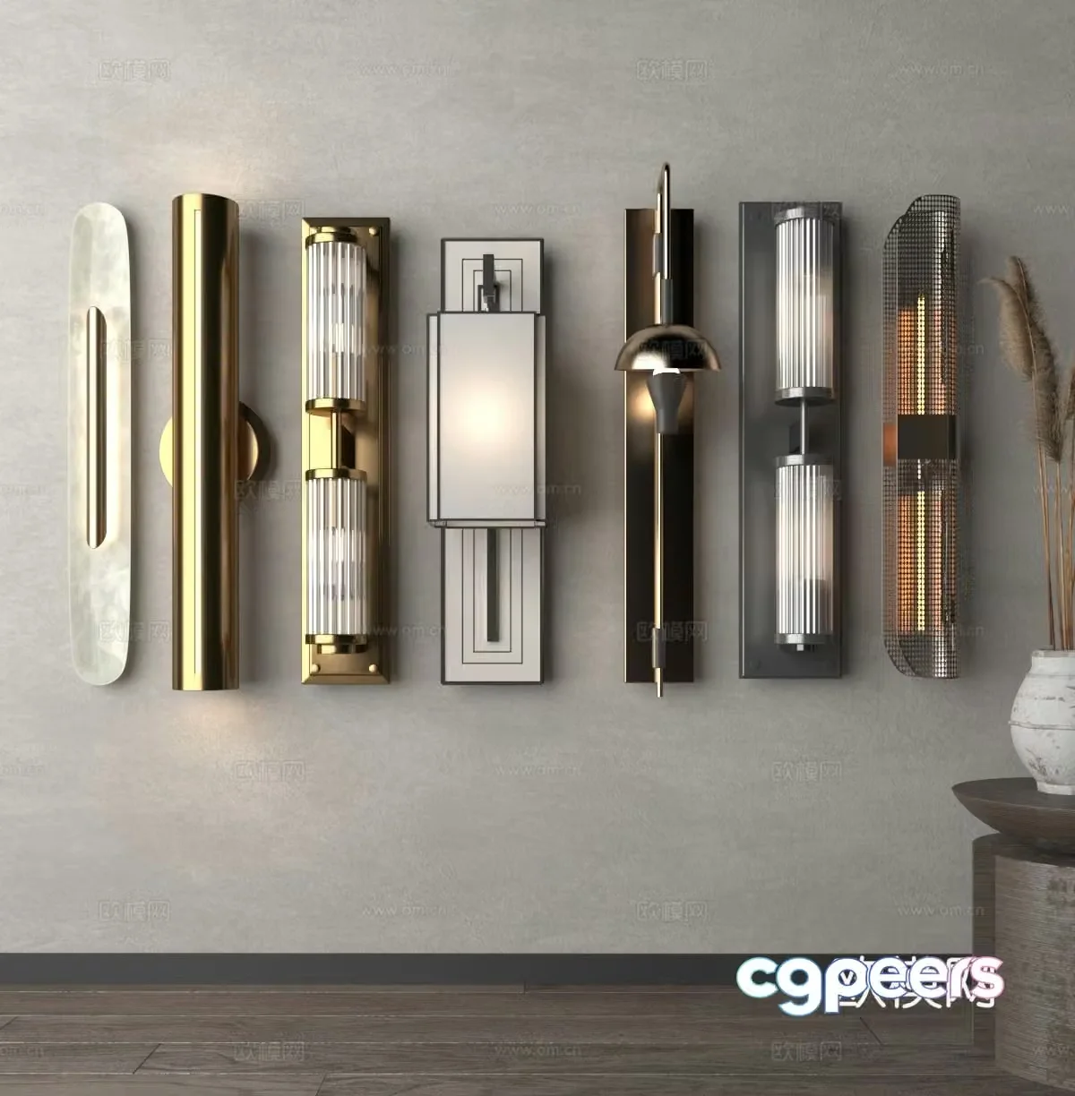 Metal wall lamp 3d model