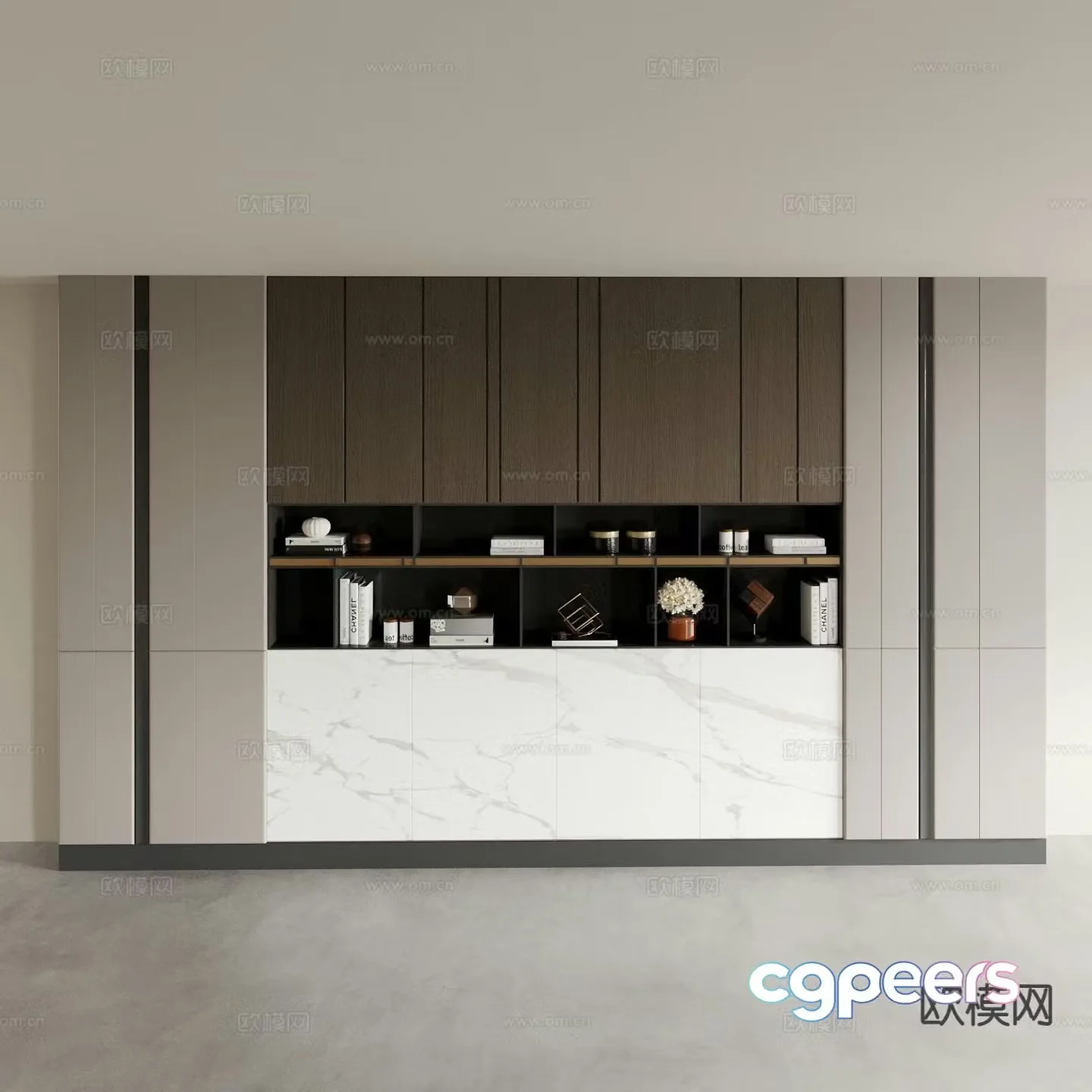 Modern decorative cabinet display cabinet 3d model