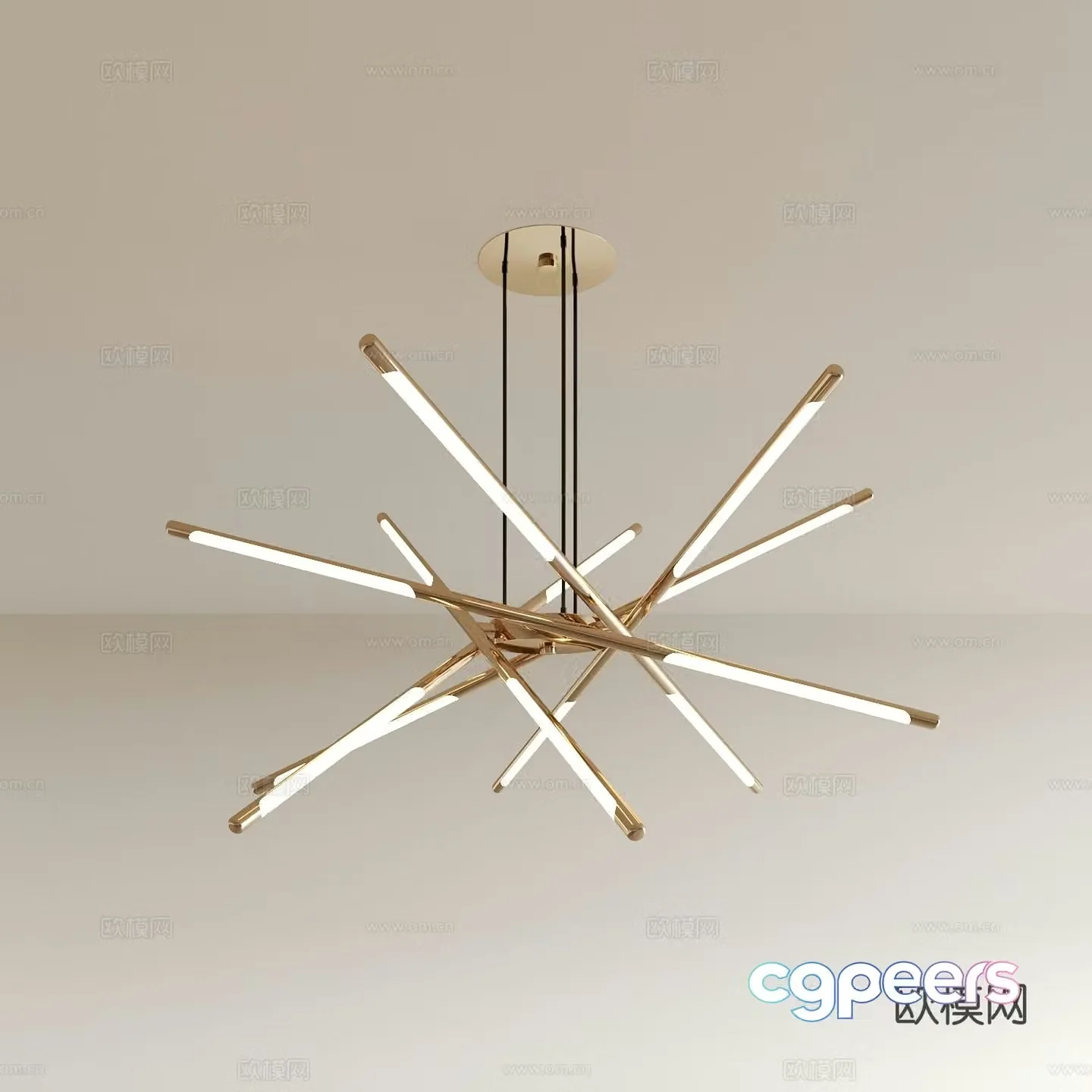 Light luxury chandelier dining room chandelier living room chandelier 3D model
