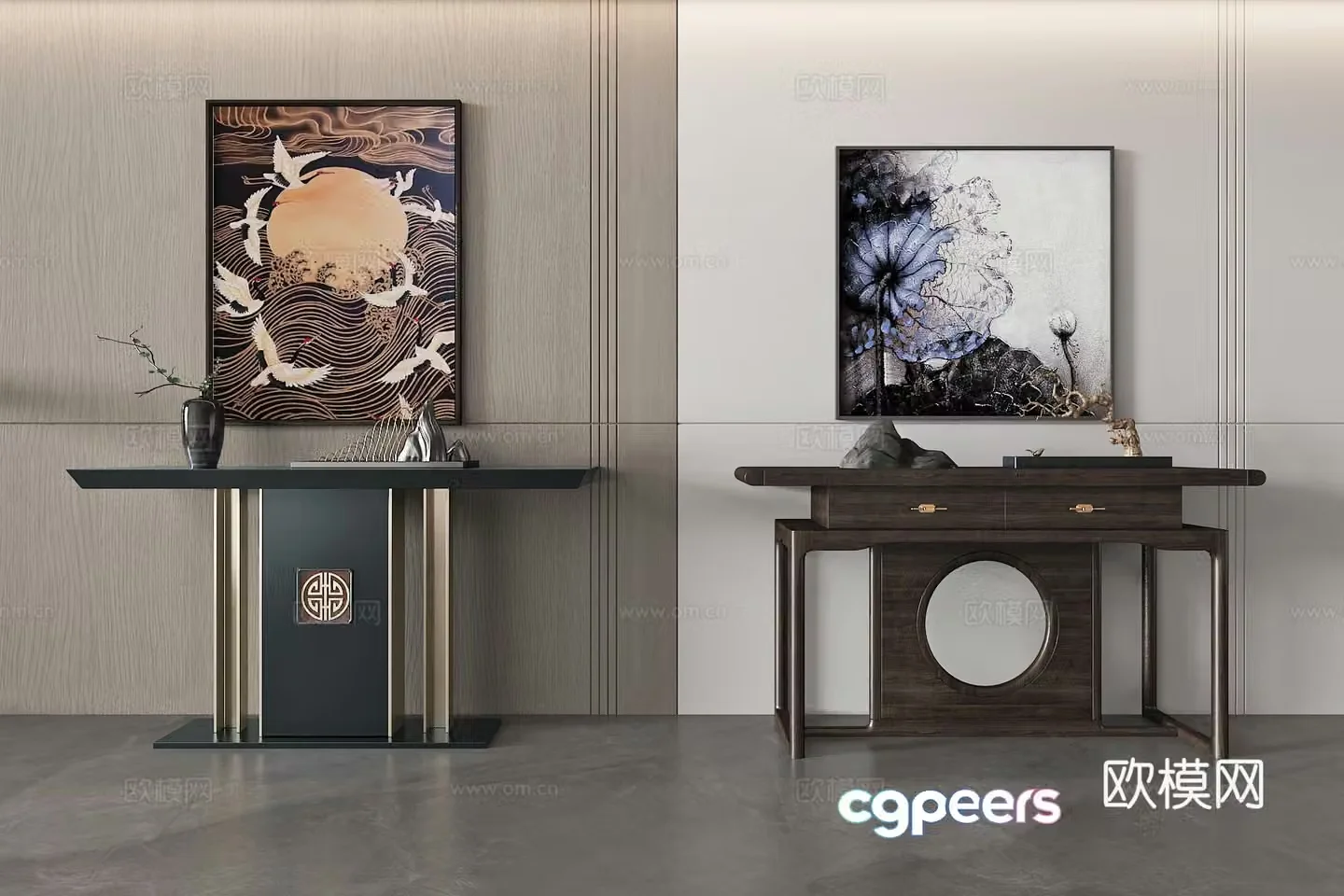 New Chinese style entrance 3D model