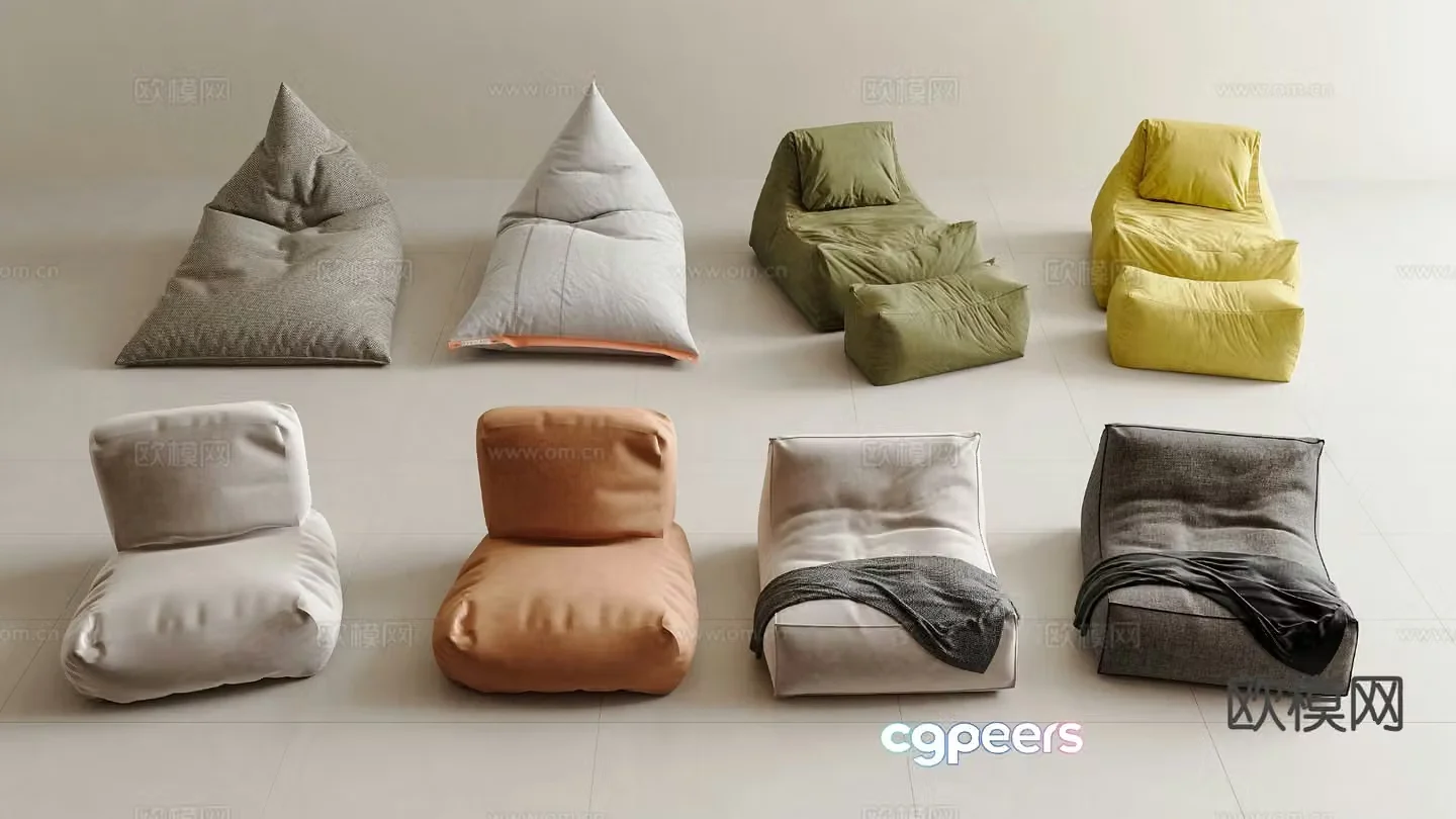 Modern lazy sofa leisure sofa 3d model
