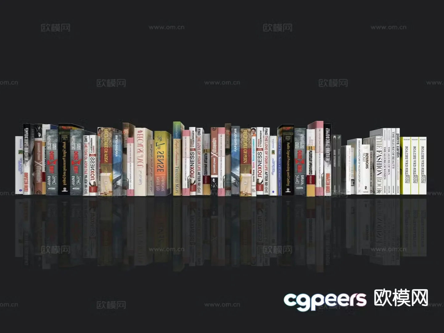 books books stacks english book 3d model