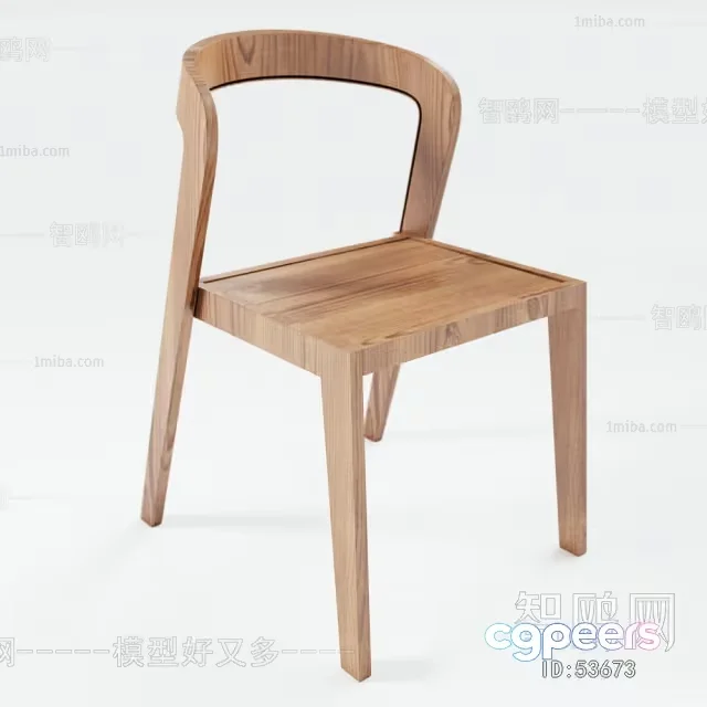 Wooden Dining Chair 3D Model – 15113 – VRAY Render