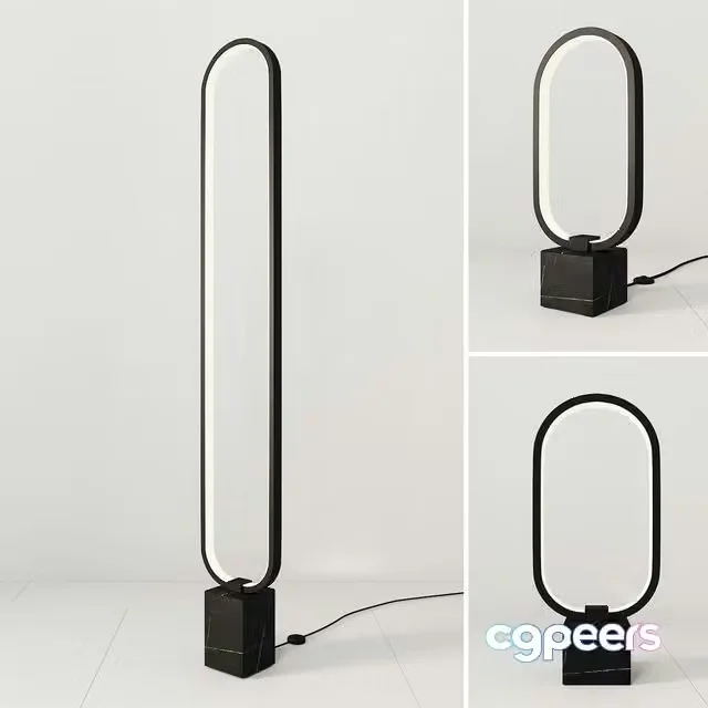 3ds Max Free – Cinta floor and table lamp