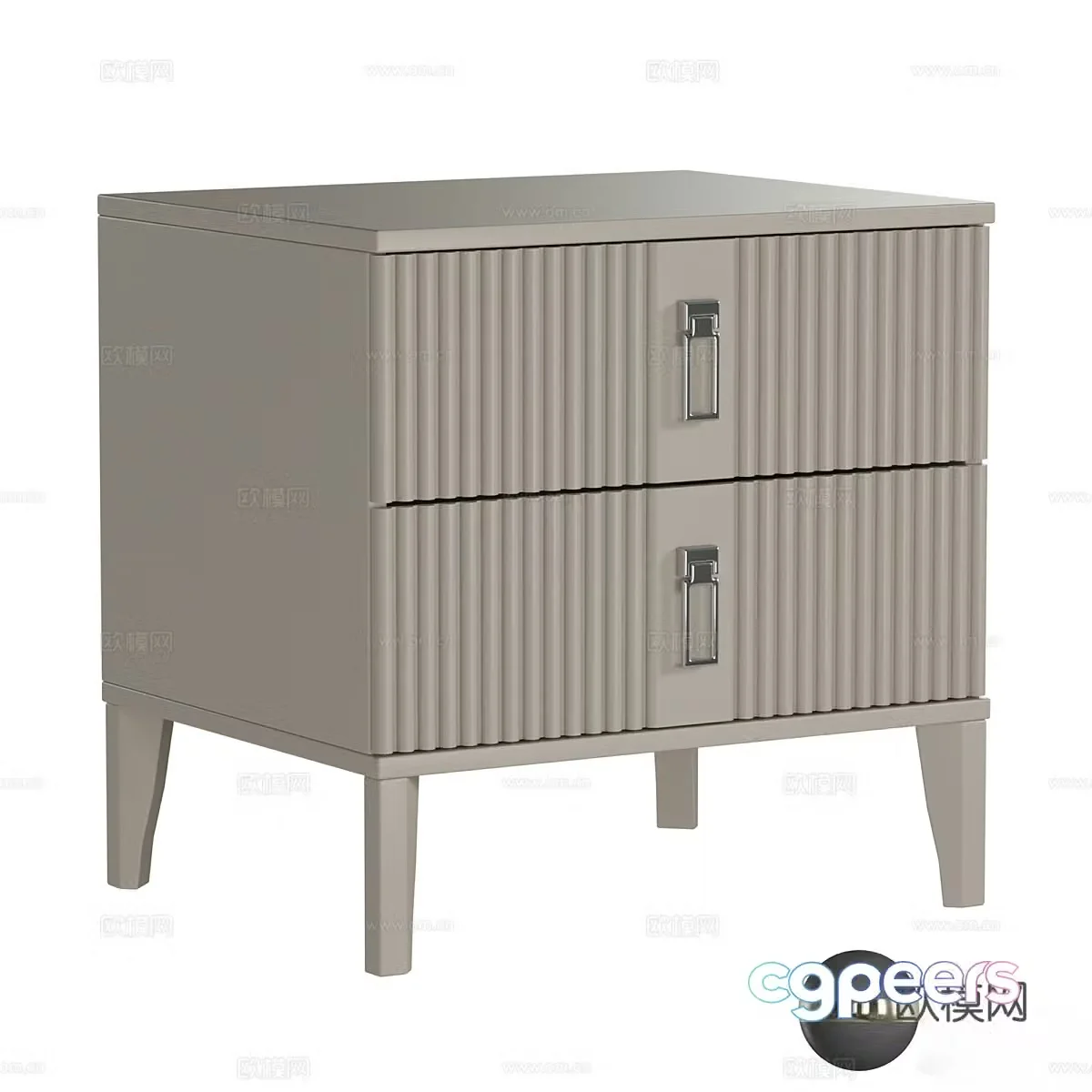 Modern bedside table 3d model