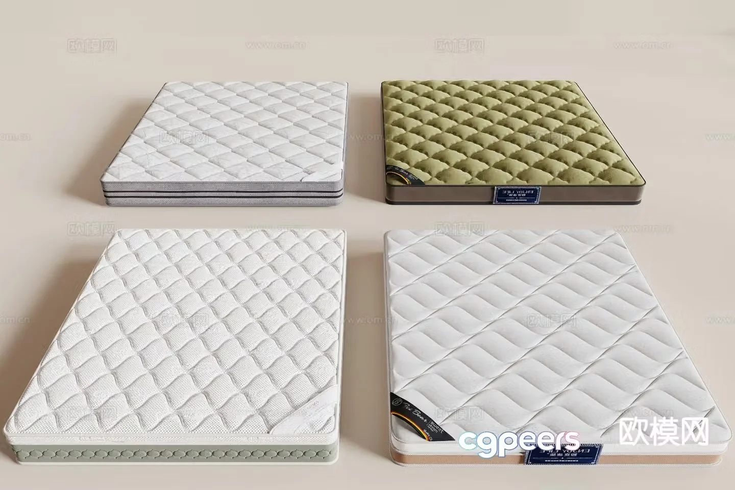 Modern mattress bedding 3d model