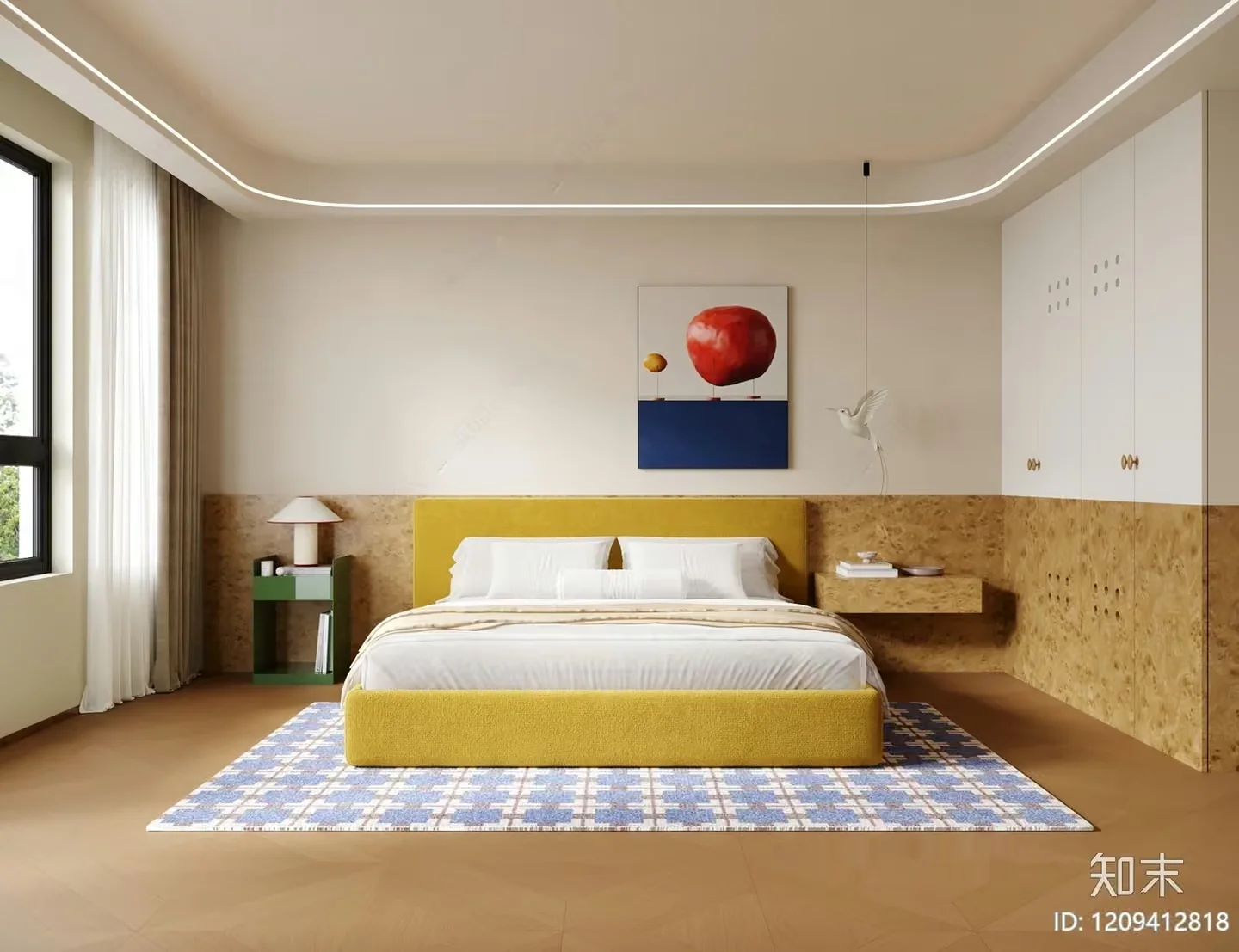 Cozy Bedroom 3D Model – 20139 – VRAY Render