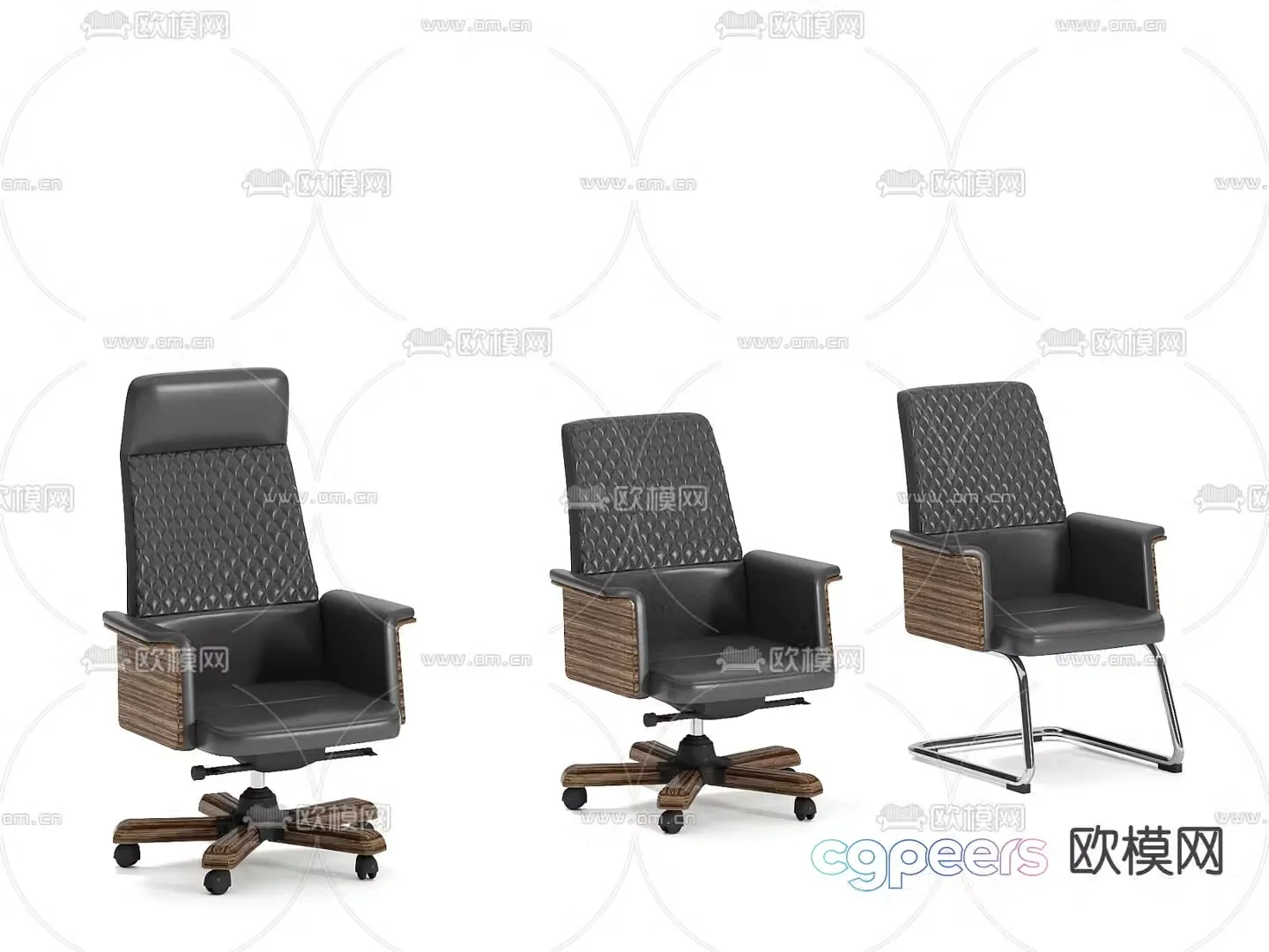 executive chair office chair boss chair front chair 3d model