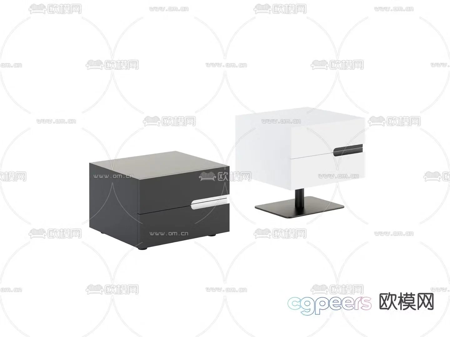 Modern bedside table 3d model