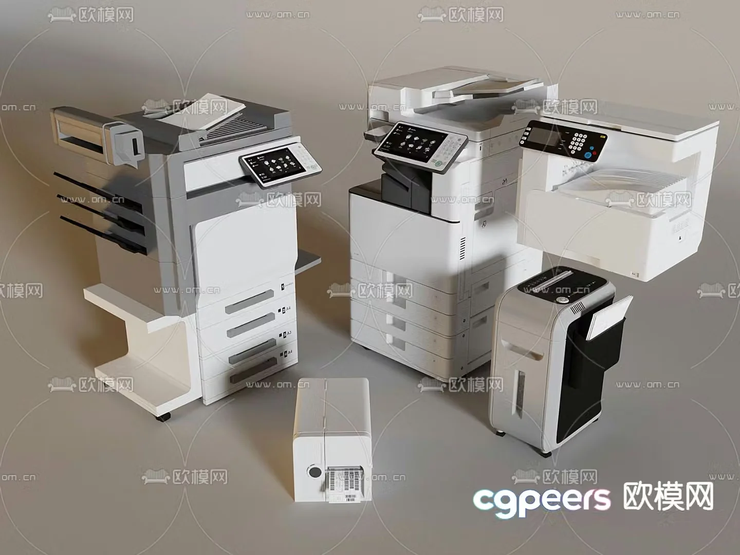 laser printer copier scanner 3d model