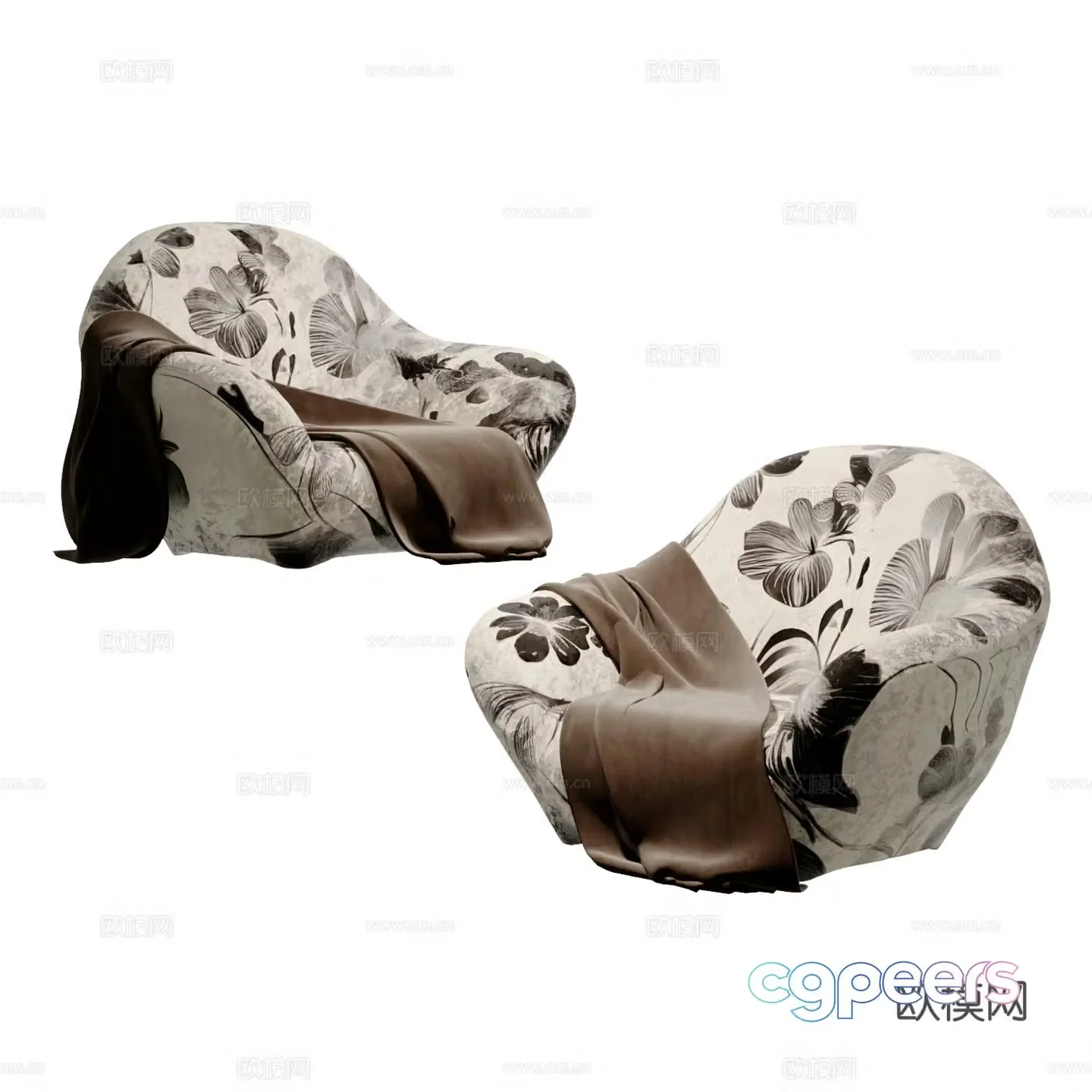 Single sofa leisure sofa 3d model