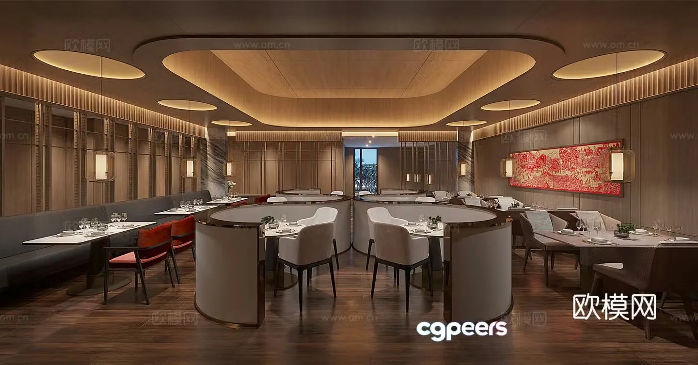 New Chinese style Chinese restaurant 3d model