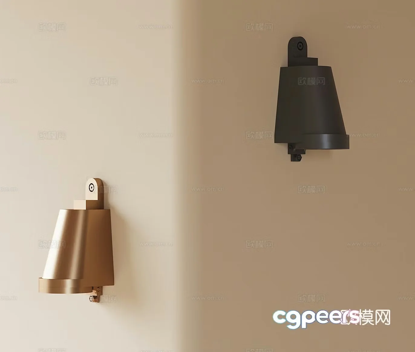 Modern wall light 3d model