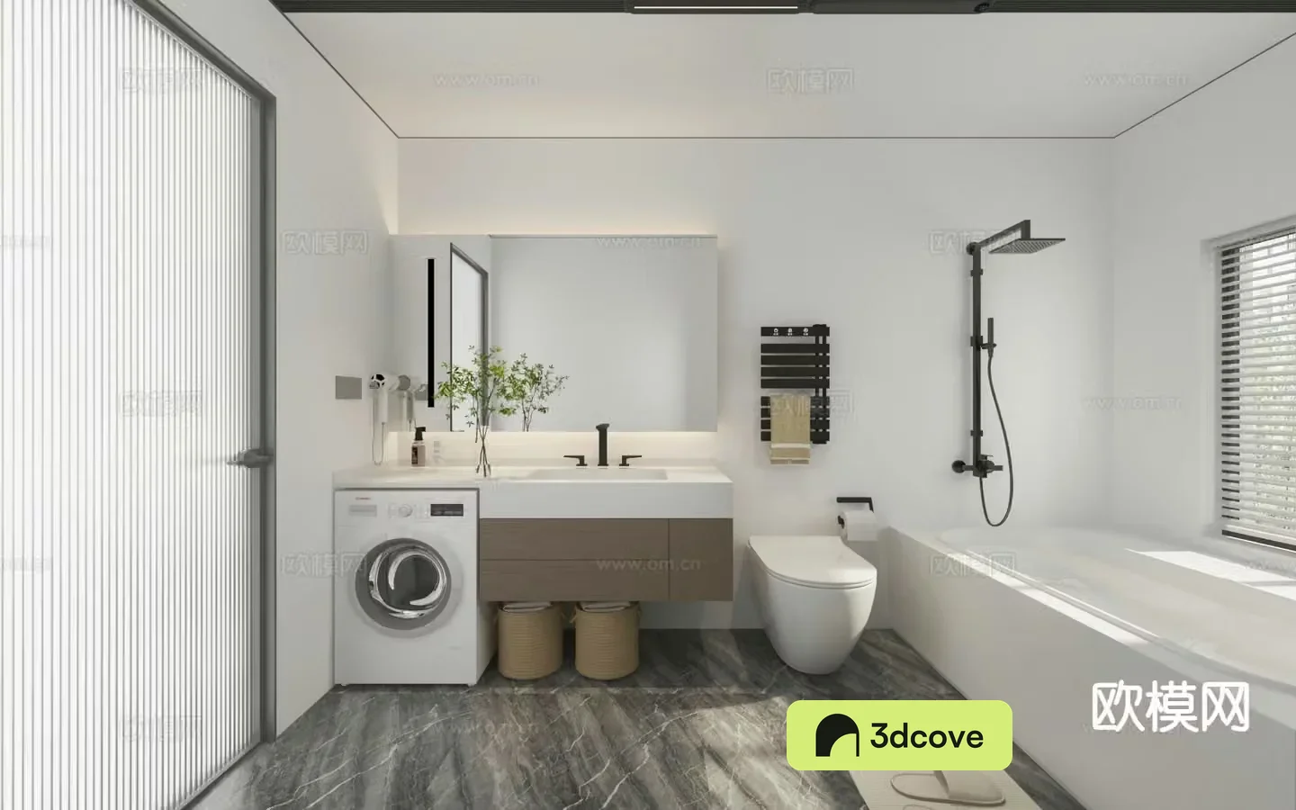 Modern bathroom toilet