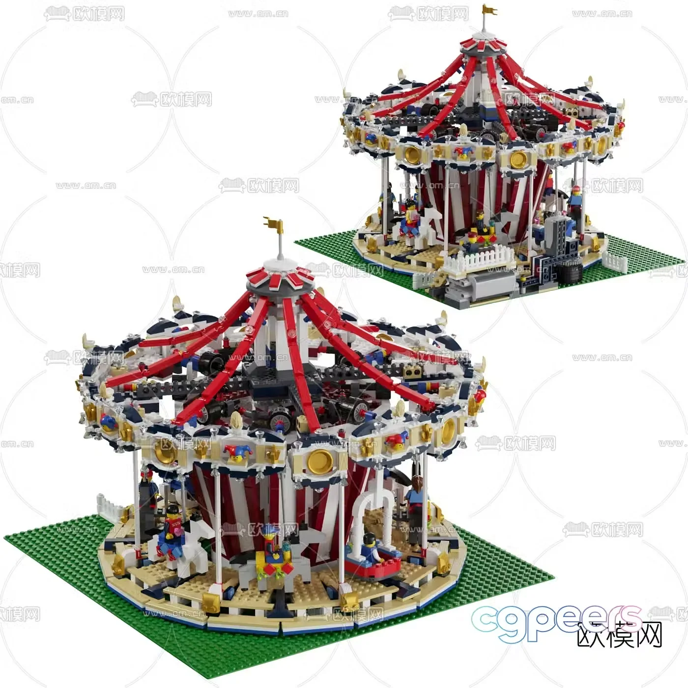 Modern carousel toy 3d model