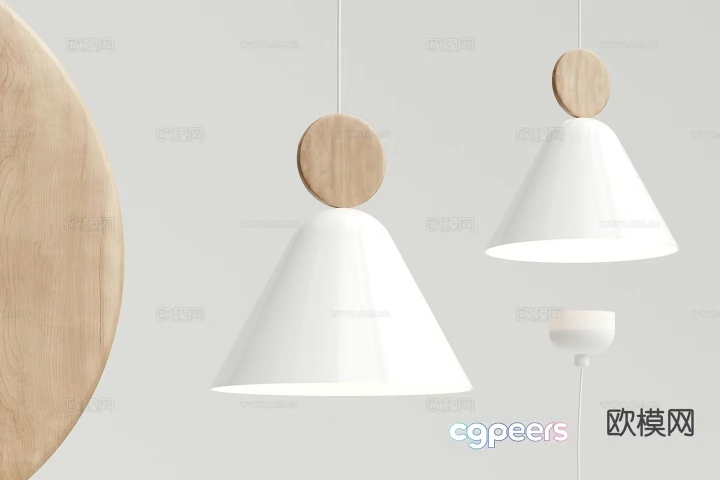 Nordic small chandelier bedside small chandelier 3d model