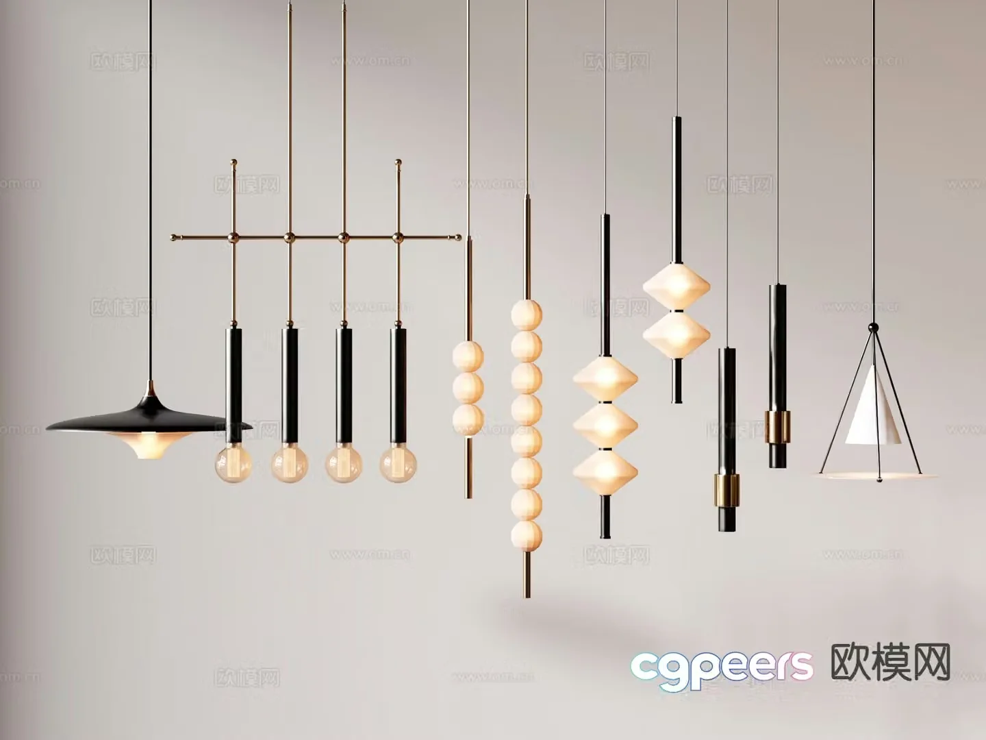 Fashion small chandelier bedside lamp 3d model