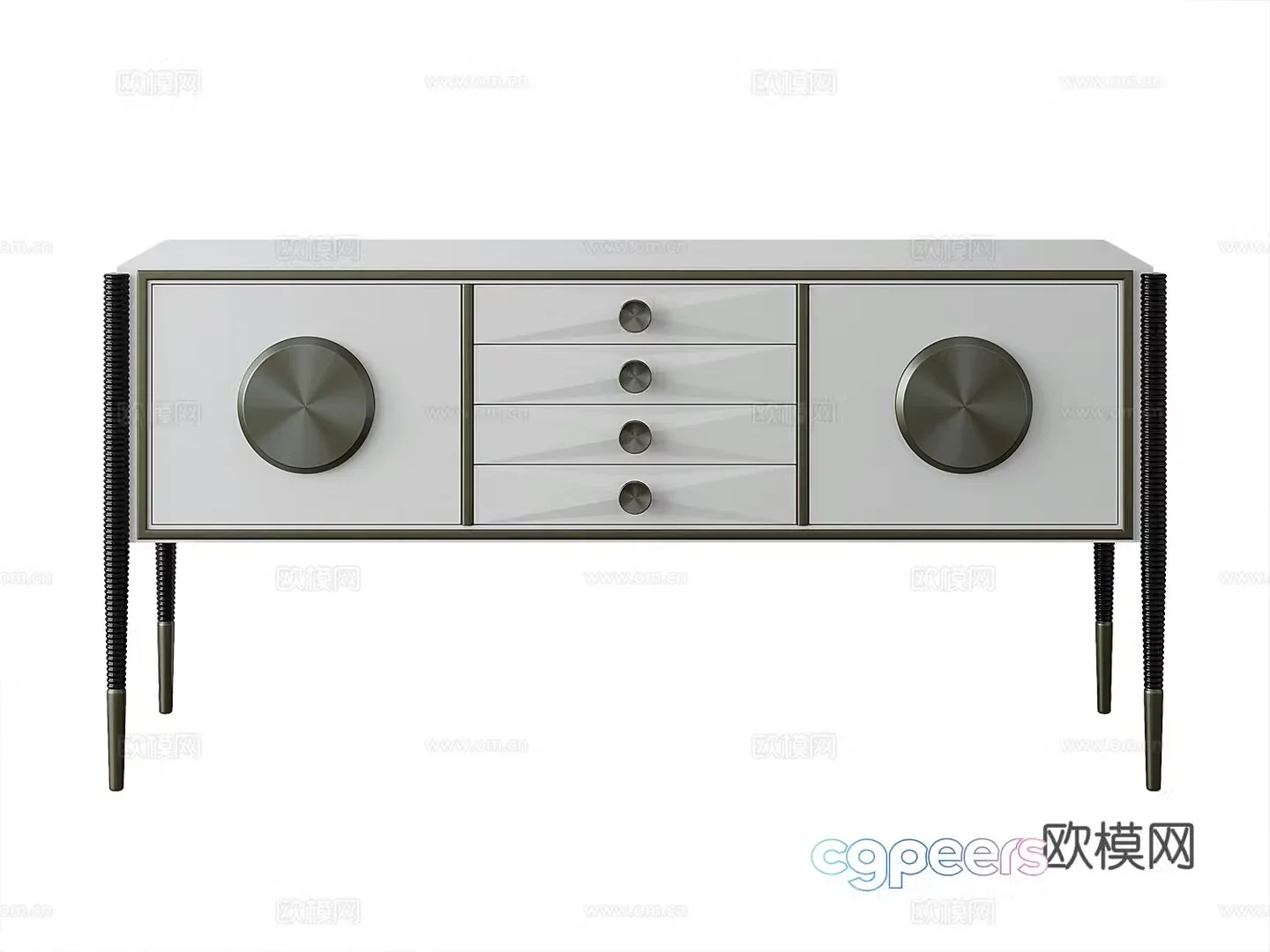 Modern entryway cabinet 3d model
