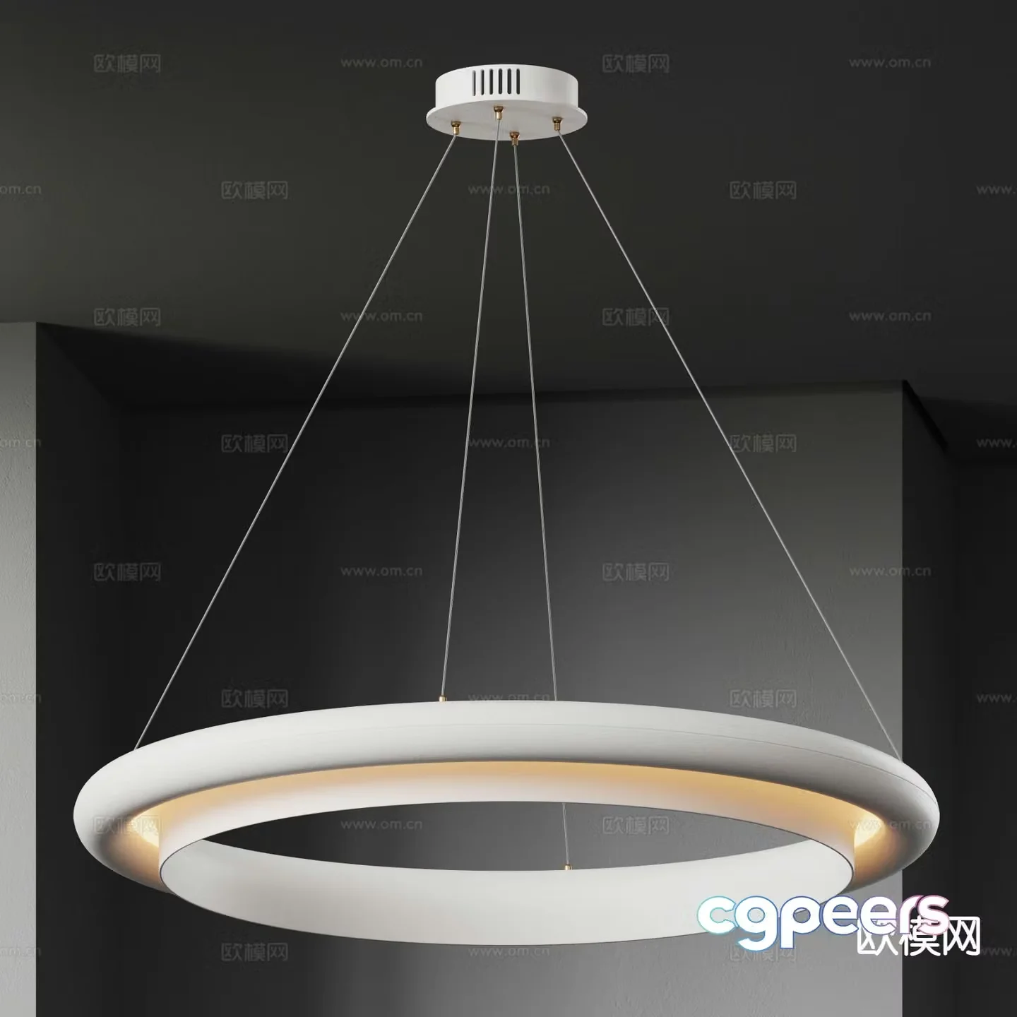 Creative chandelier ring chandelier 3d model