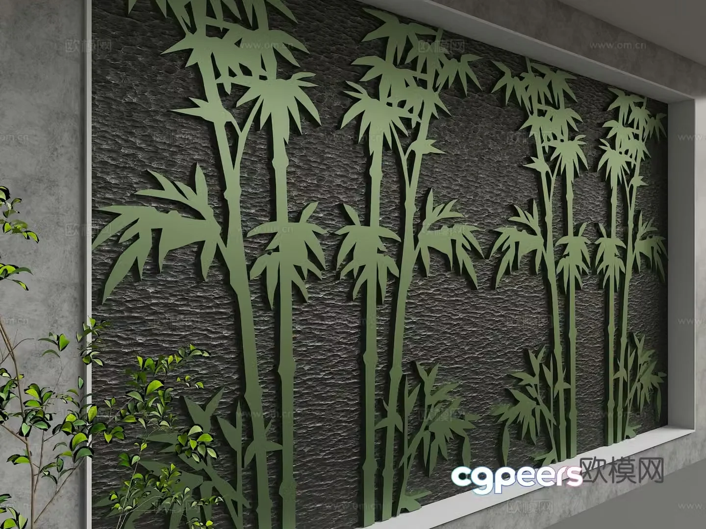 Modern background wall 3d model