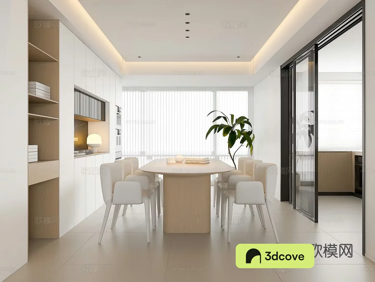 Modern restaurant Cream style restaurant Log restaurant Modern dining table and chairs Modern wine cabinet Minimalist