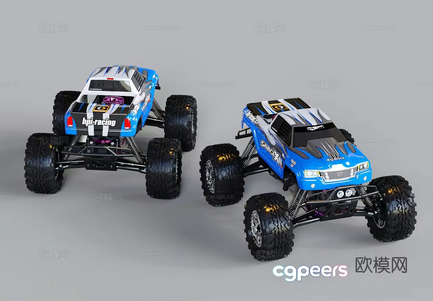 Modern toy car Bigfoot off-road vehicle 3d model