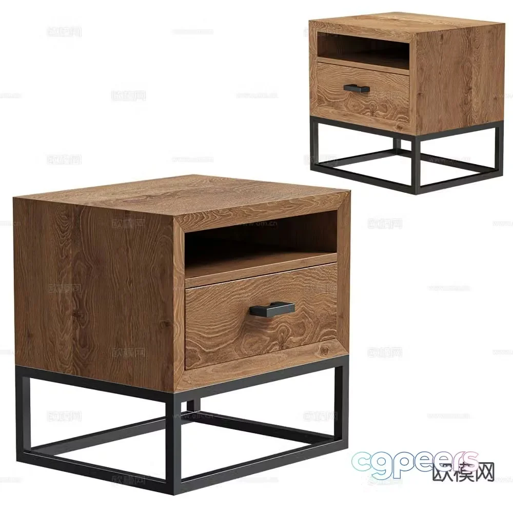 wabi-sabi bedside table 3d model