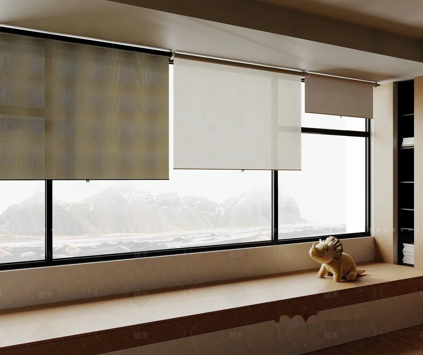 Window With Blinds 3D Model – 20655 – VRAY Render