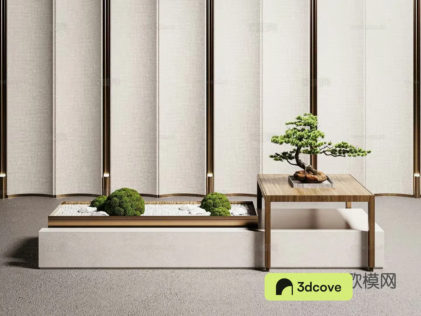 New Chinese style interior landscape sketch