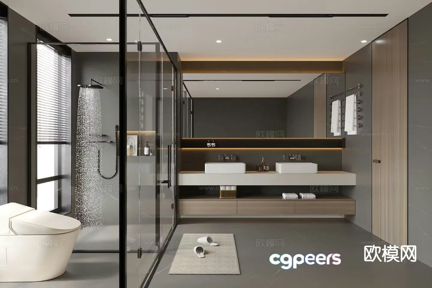 modern bathroom toilet 3d model