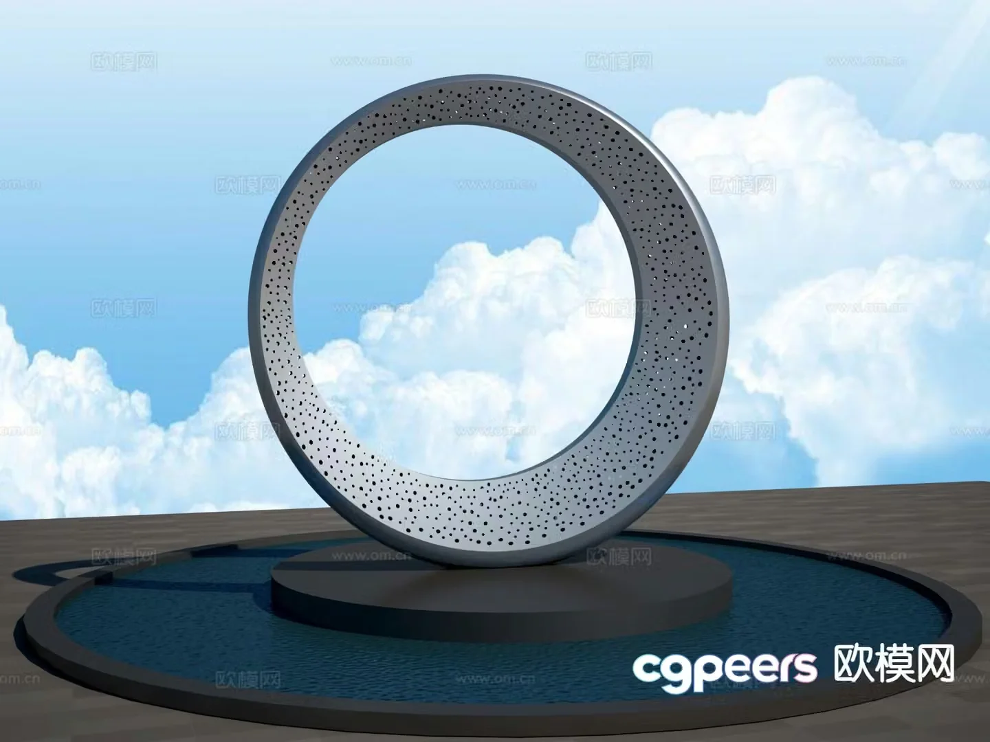 Moon Hollow Sculpture Landscape Sculpture 3D Model