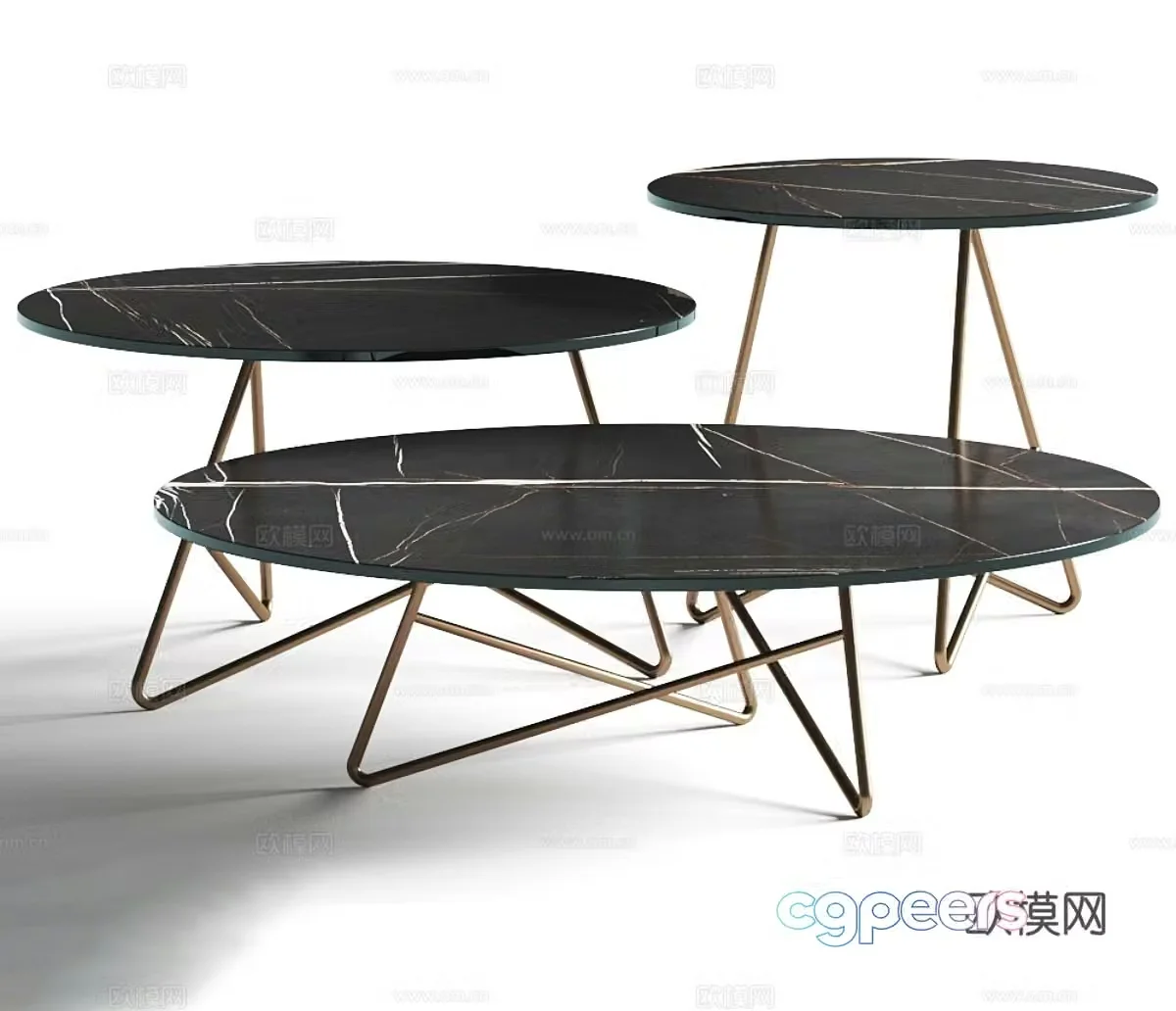 Coffee table combination Marble coffee table Stone coffee table Side table Round coffee table Round coffee table Living room tea 3D model