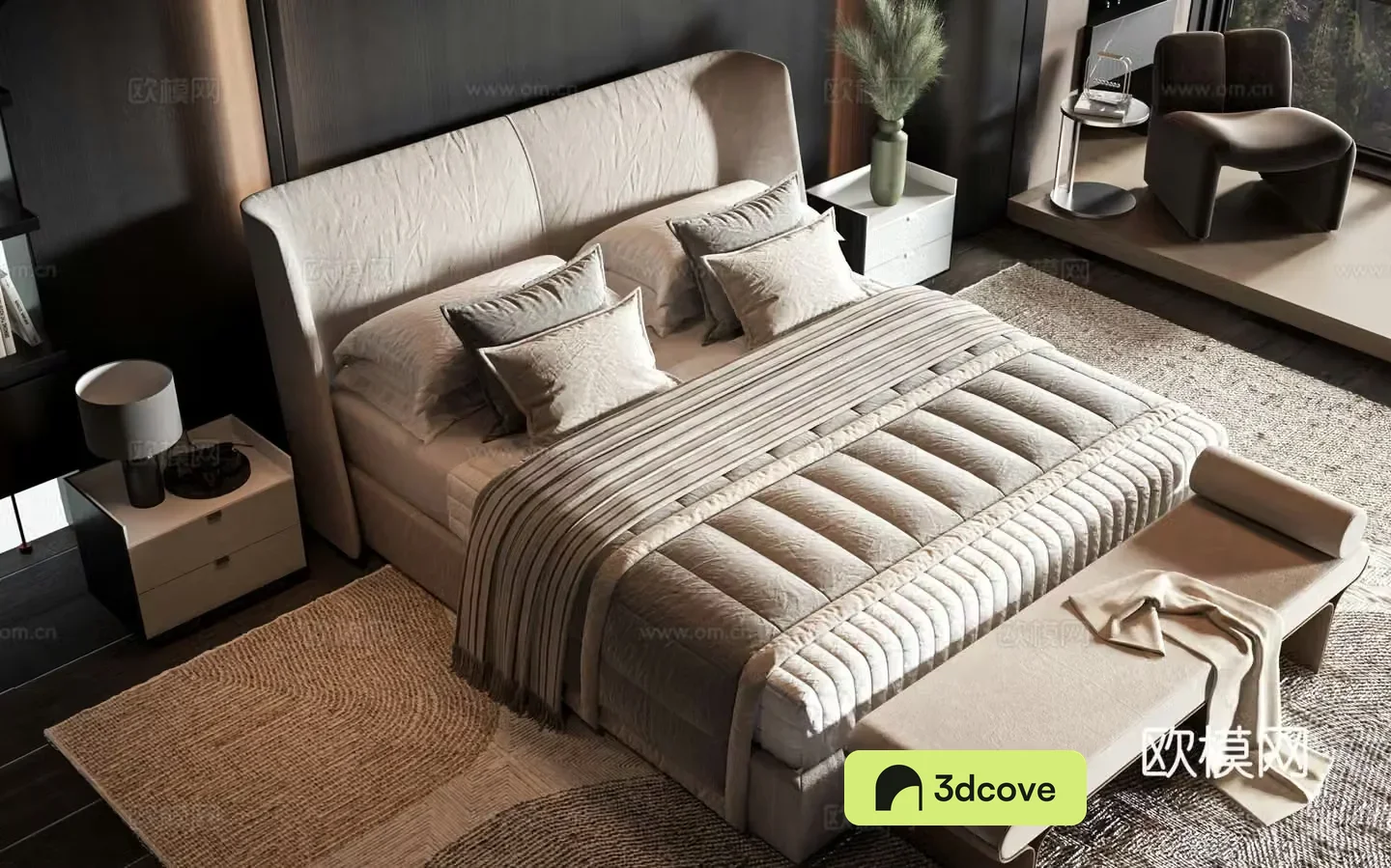Modern style product bed