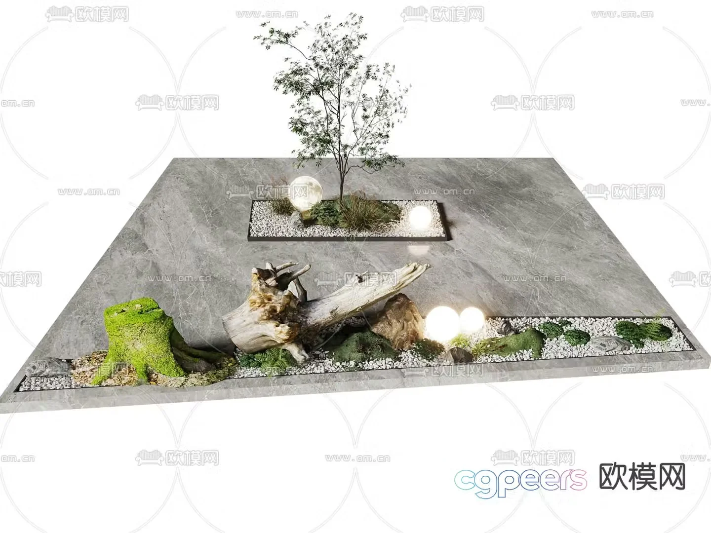Landscape sketch indoor landscaping 3d model