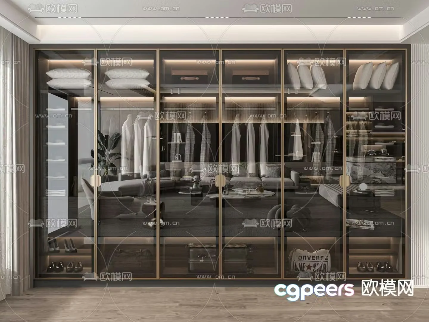 Glass wardrobe 3d model
