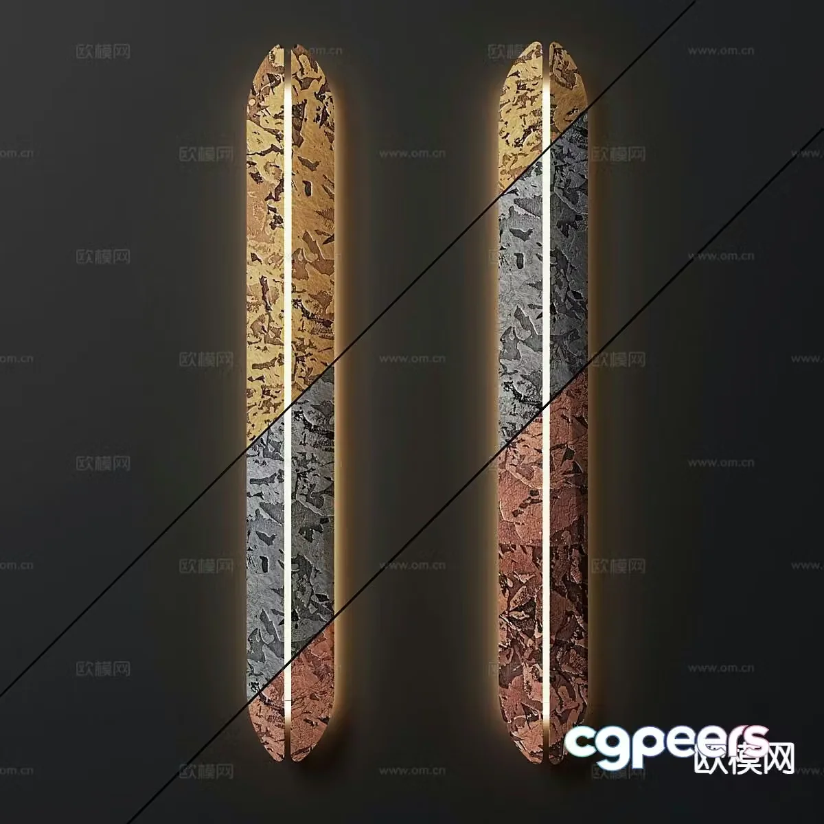 Light luxury wall lamp 3D model