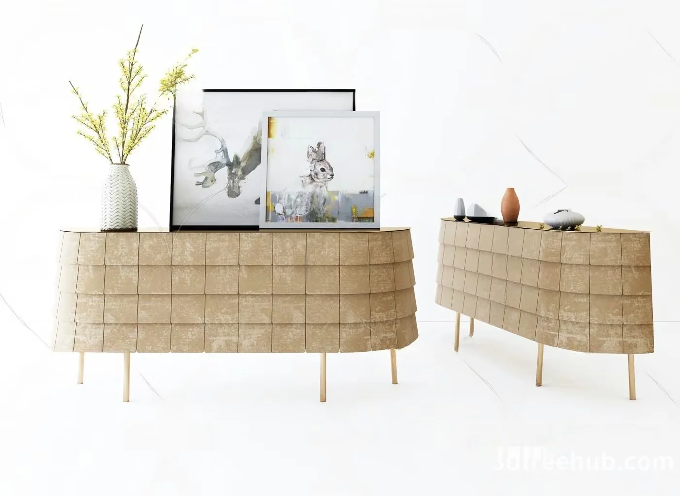 Modern Furniture Pieces 3D Model – 20287 – VRAY Render