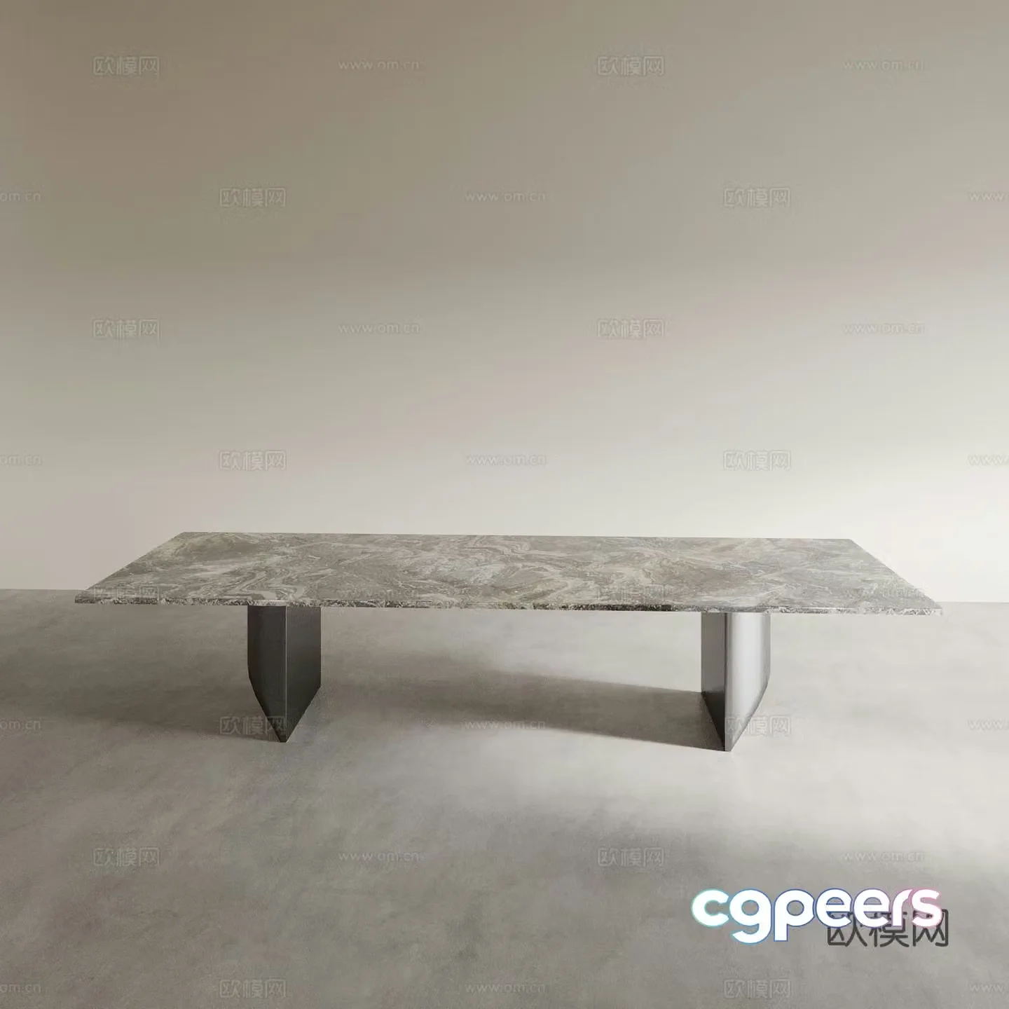 Dining table long table square table 3d model