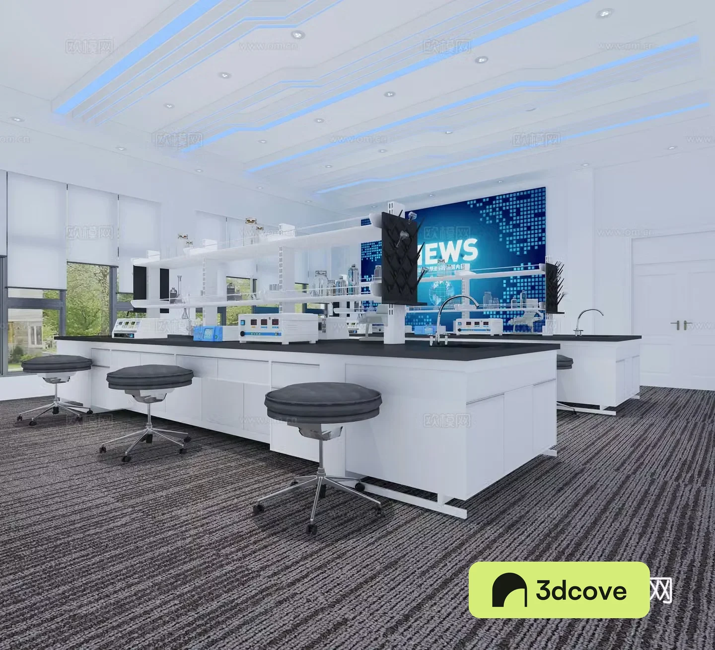 Modern scientific research room laboratory