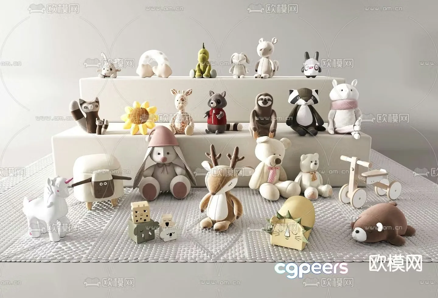 Children’s plush toy doll ragdoll doll 3d model