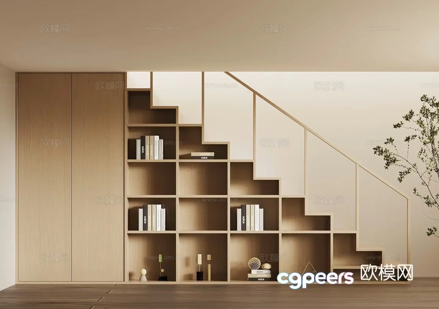 Modern stair cabinet 3d model